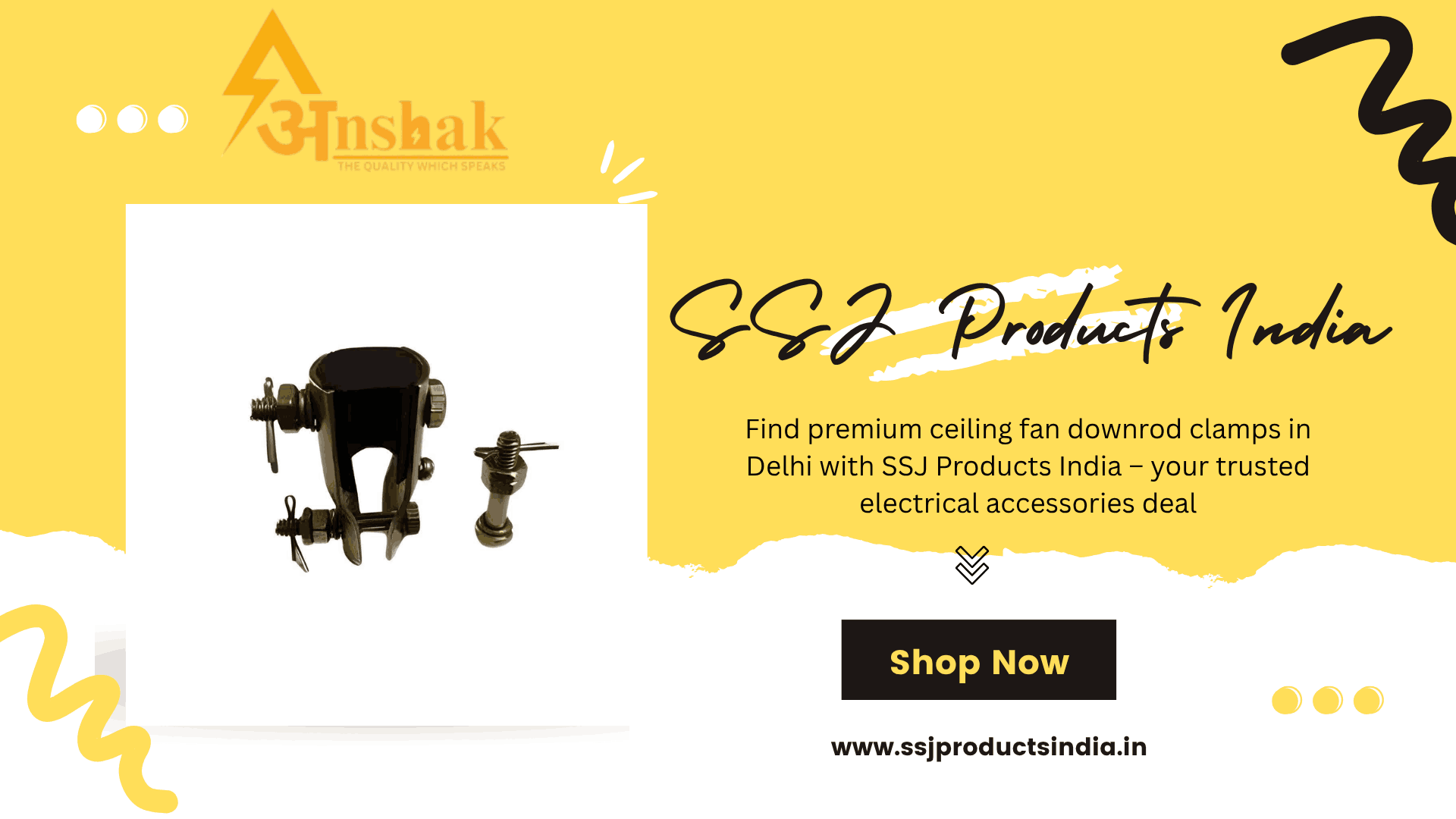 Ceiling Fan Downrod Clamps