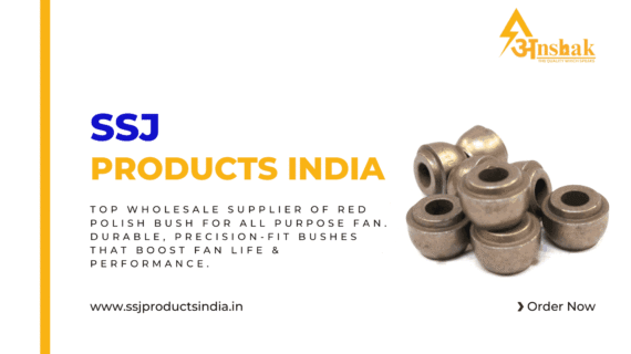 Red Polish Bush For All Purpose Fan by SSJ Products India — Close-up of Polished Fan Bush